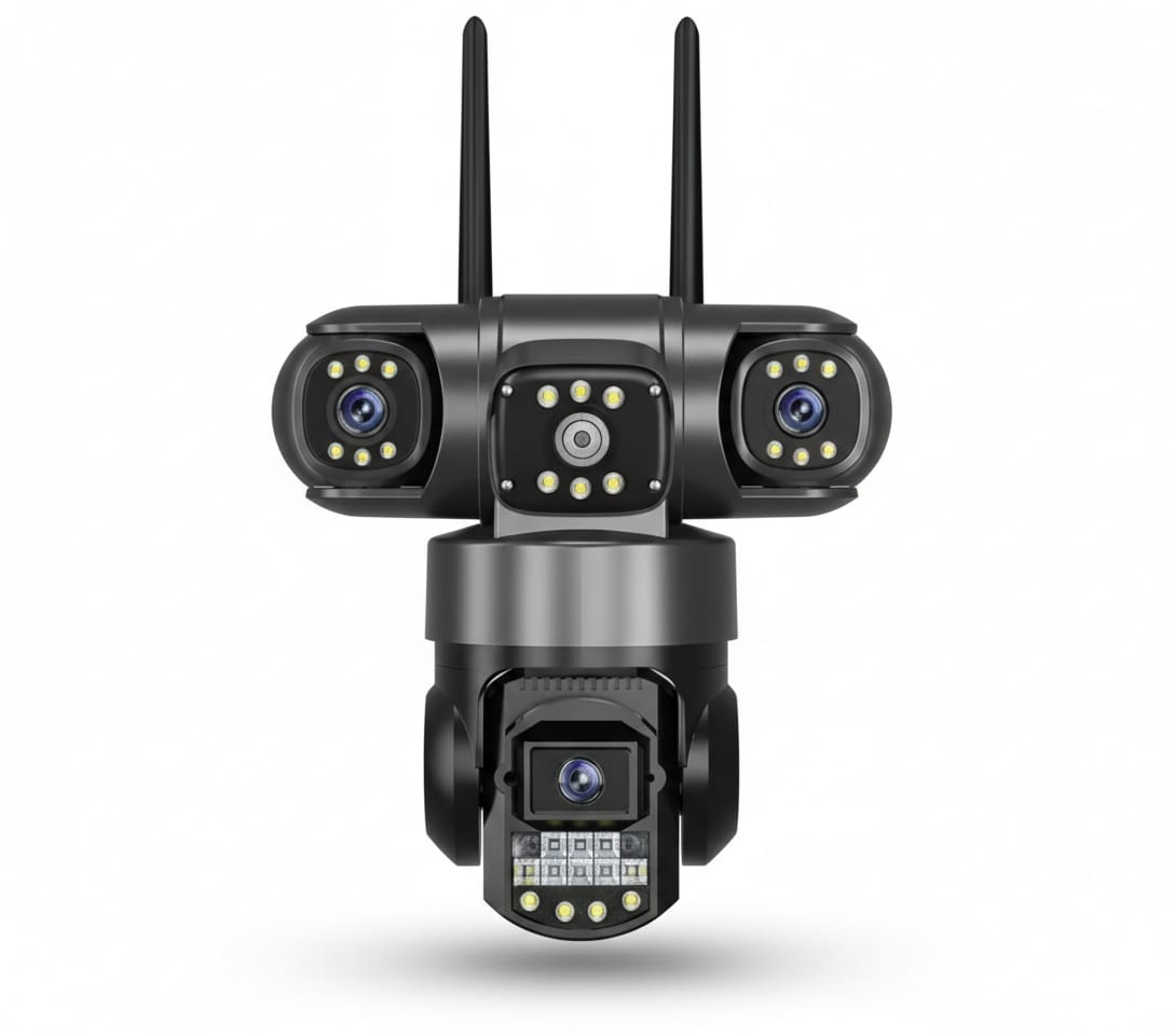 TechPulse – Sentinel™ – Outdoor Smart Security Camera | Triple-Lens Coverage, 360° View Techpulse