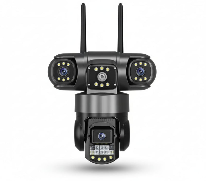 TechPulse – Sentinel™ – Outdoor Smart Security Camera | Triple-Lens Coverage, 360° View Techpulse